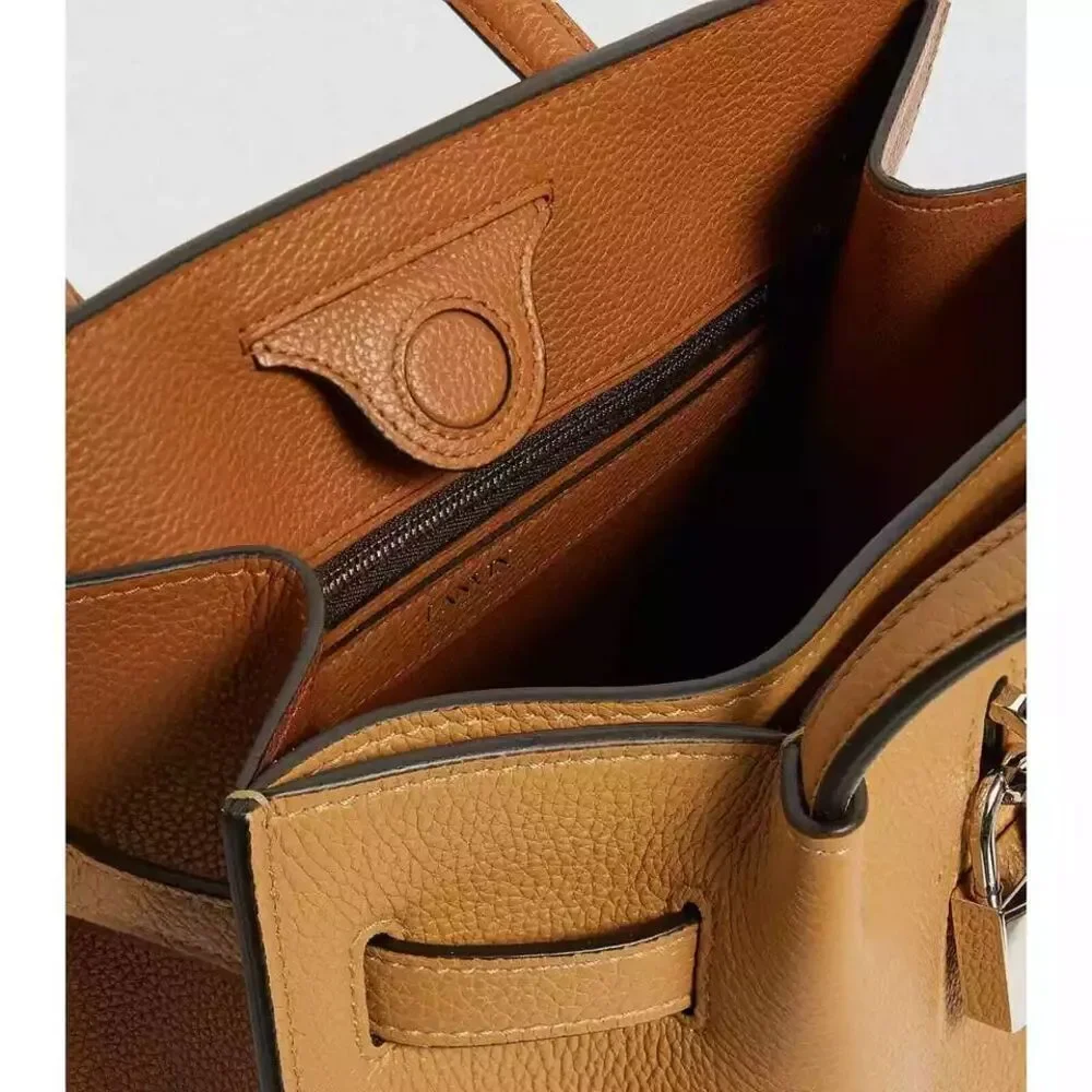 Lanvin Bogey Top Handle Bag Small Sahara/Wood NEW